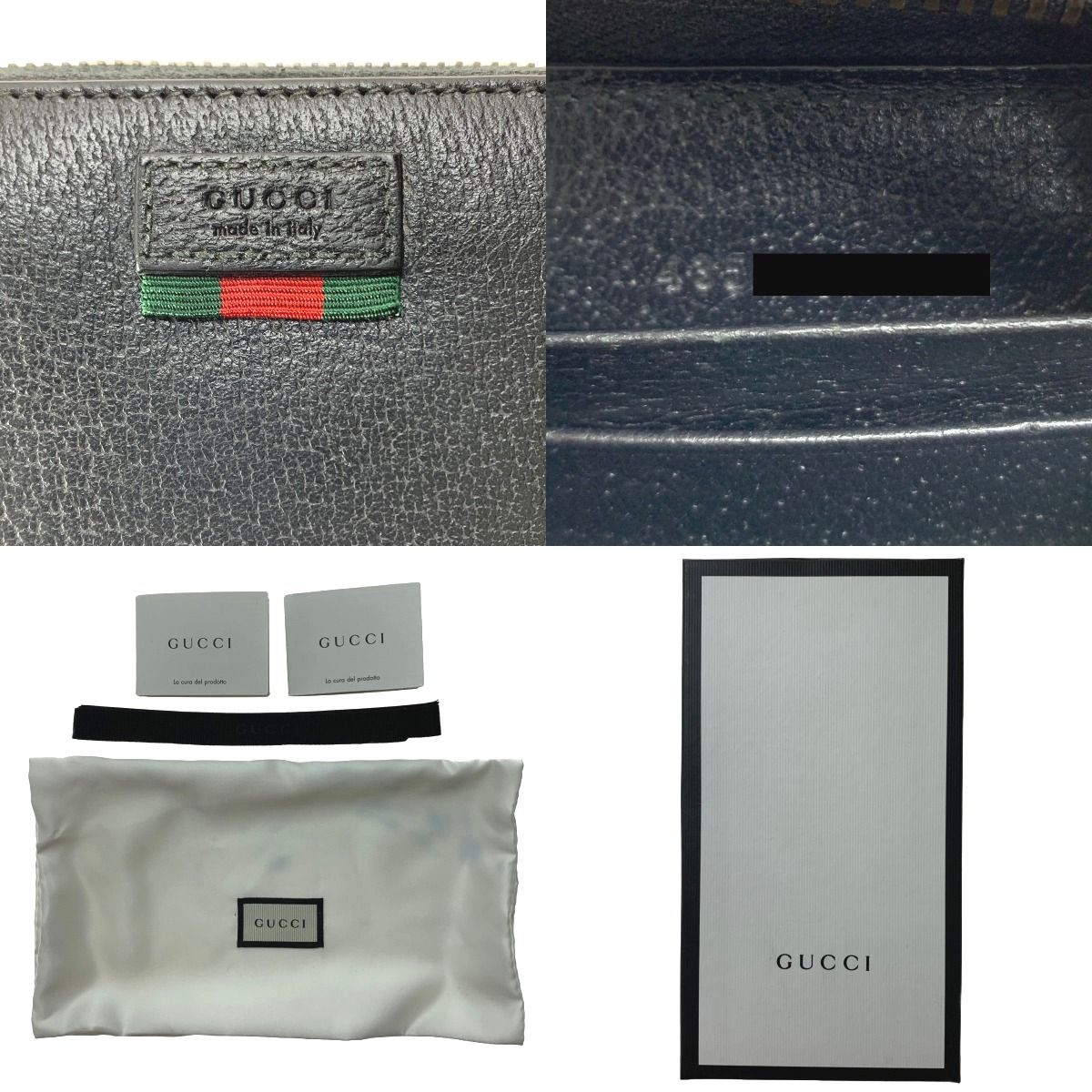 Gucci Round Zipper Long Wallet 435298 Black