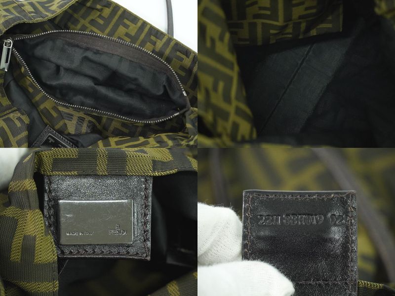 Authentic Fendi Zucca Tote Handbag Canvas Brown 8bh019 Zucca Bag Pre-owned