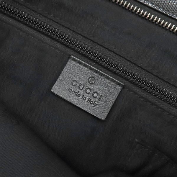 Gucci Shoulder Bag GG Imprime Shoulder Bag PVC Black Silver Hardware Black