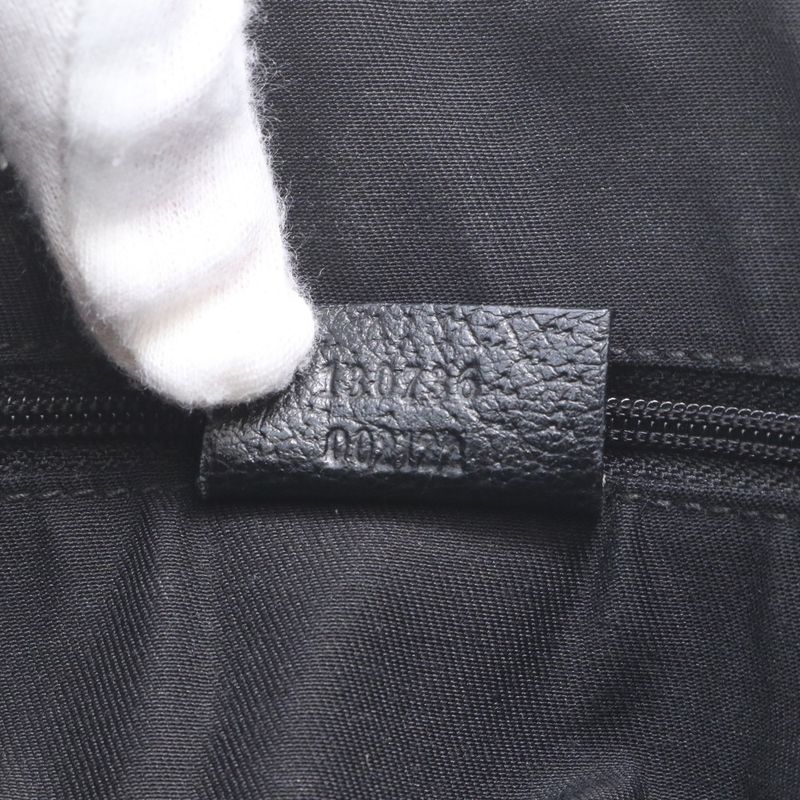 Gucci GG Canvas Abby Leather Tote Bag Shoulder Hand 130736 Black Women's ERE