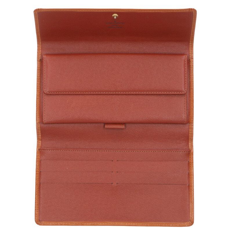 Louis Vuitton M63383 Porte Trésor International Epi Leather Trifold Wallet Men's