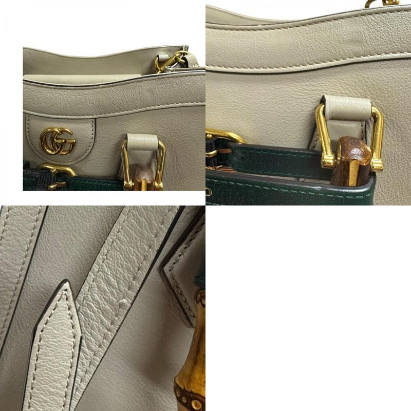 Gucci Diana Small Bamboo Shoulder Bag Leather 660195 Beige Ladies Gucci