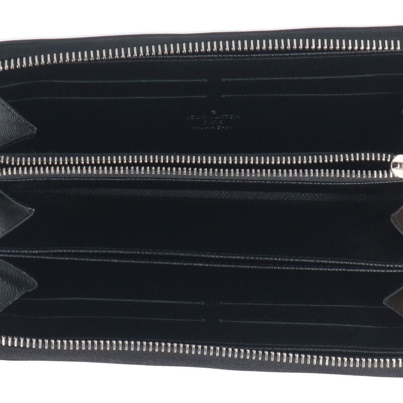 Louis Vuitton M61857 Zippy Wallet Epi Noir Black Round Zip Wallet Men's