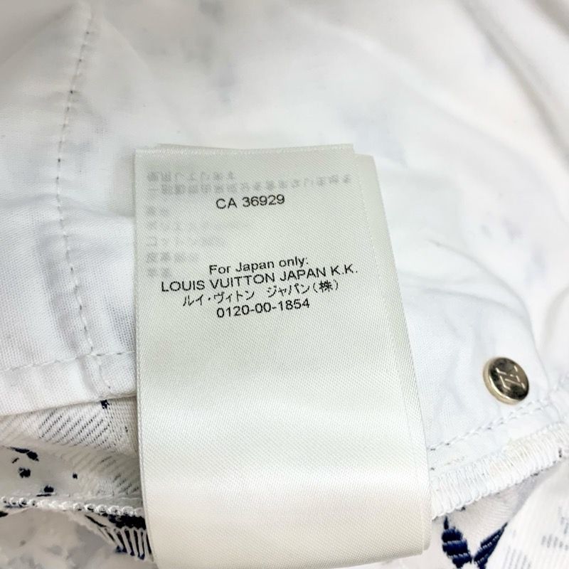 Louis Vuitton Monogram Bottoms Cotton Polyester White Blue Black Flower Shorts