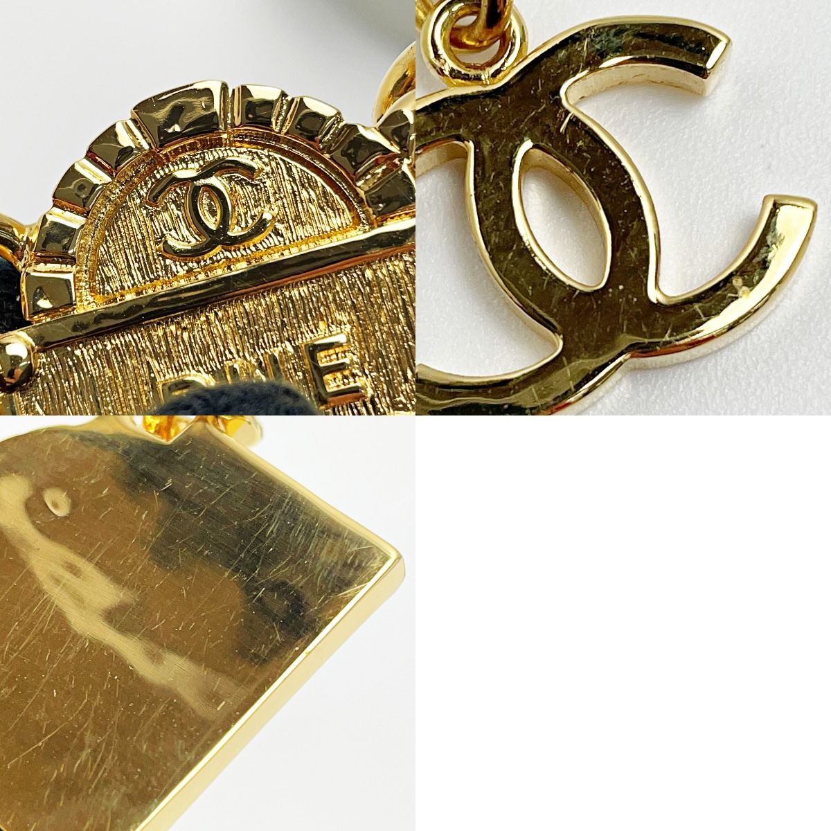 Chanel Rue Cambon B22a GP Metal Logo Necklace Women's Accessories