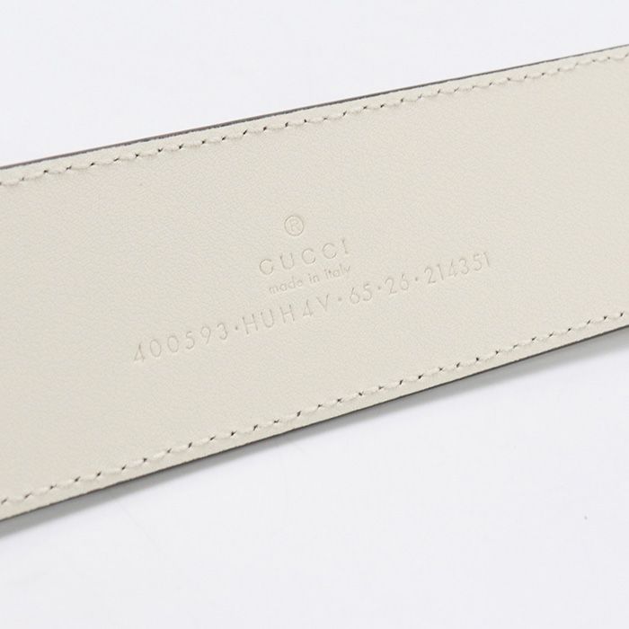 Gucci Wide Double G 400593 Belt GG Supreme Women's