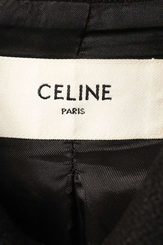 Celine 2v534896c Leather Cowboy Yoke Switched Wool Stajan Blouson Men's 46