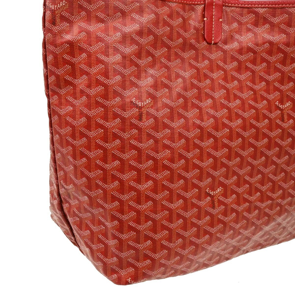 Goyard St. Louis PM Red Tote Bag Goyardine Saint Louis Purse