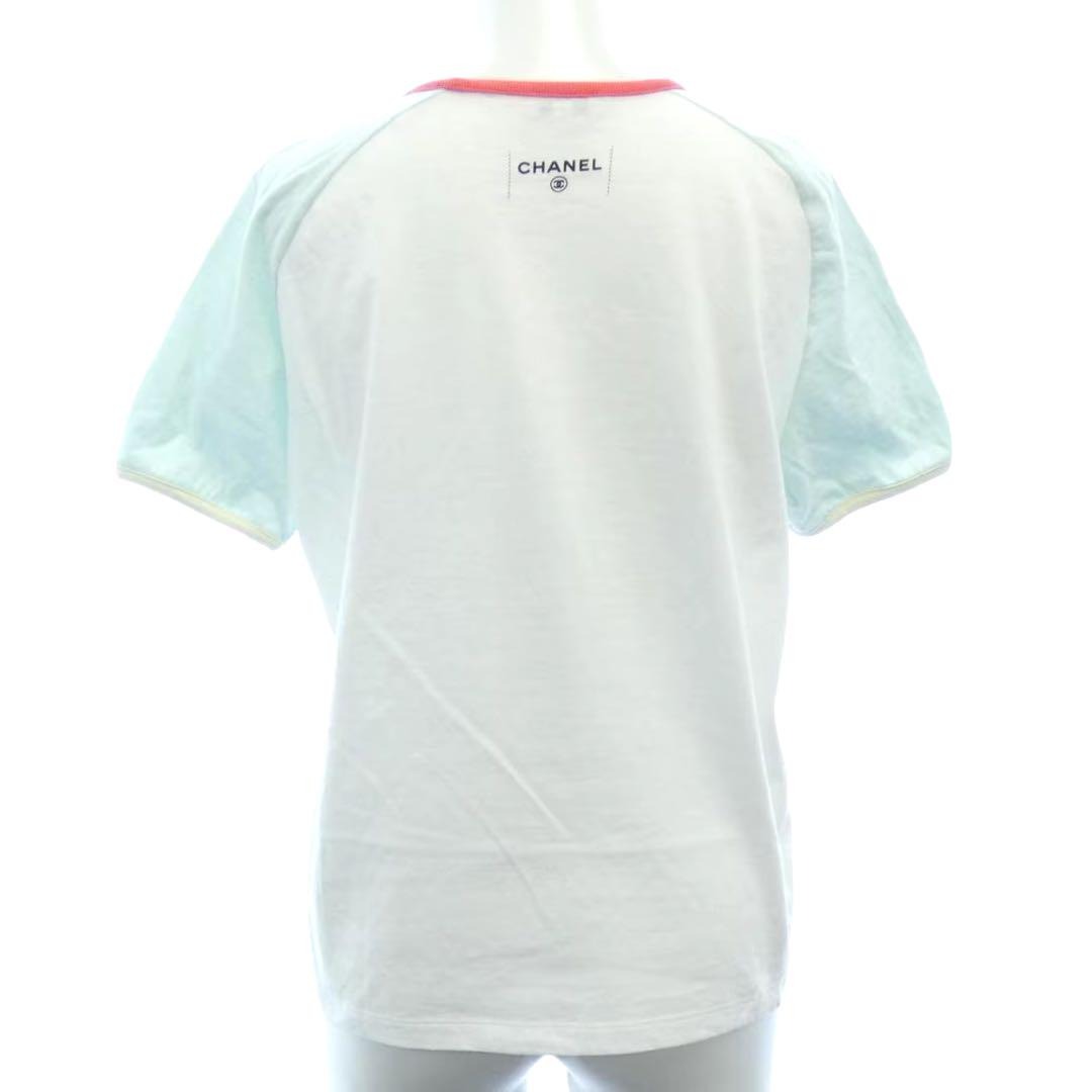 CHANEL CC 2017 Viva Coco Cuba Logo Pastel Short Sleeve T-Shirt Top S