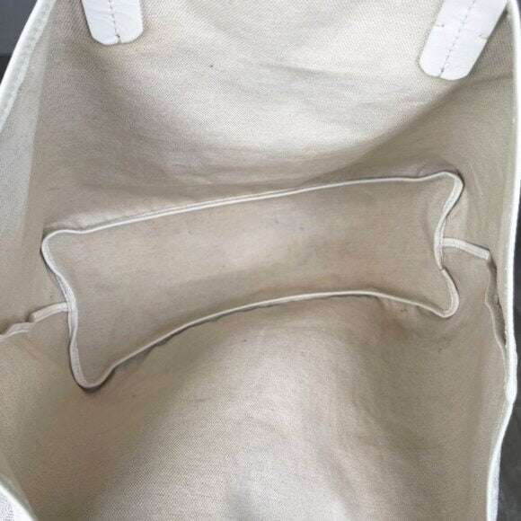 Goyard Goyardine Saint Louis PM White Shoulder Tote Bag & Pouch