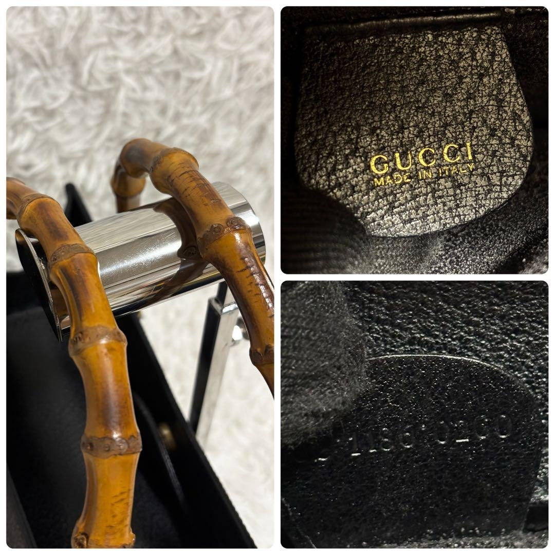 Gucci Handbag Diana Bamboo Black Leather