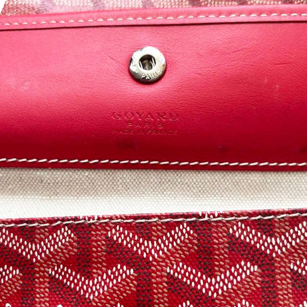Goyard St. Louis PM Red Tote Bag Goyardine Saint Louis Purse