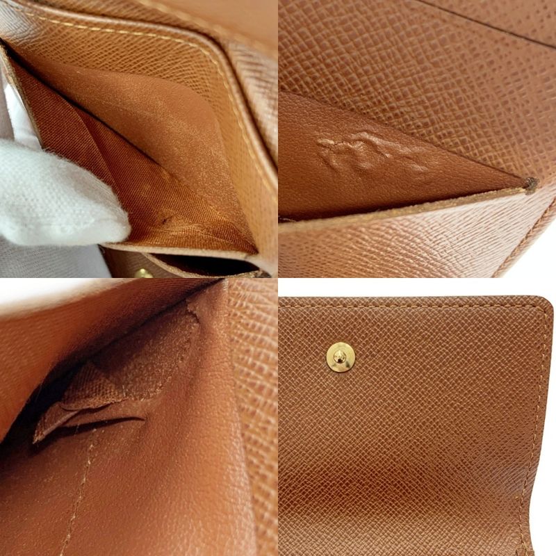 Louis Vuitton M61654 Monogram PVC Portefeuille Elise Brown 403621 Folding Wallet