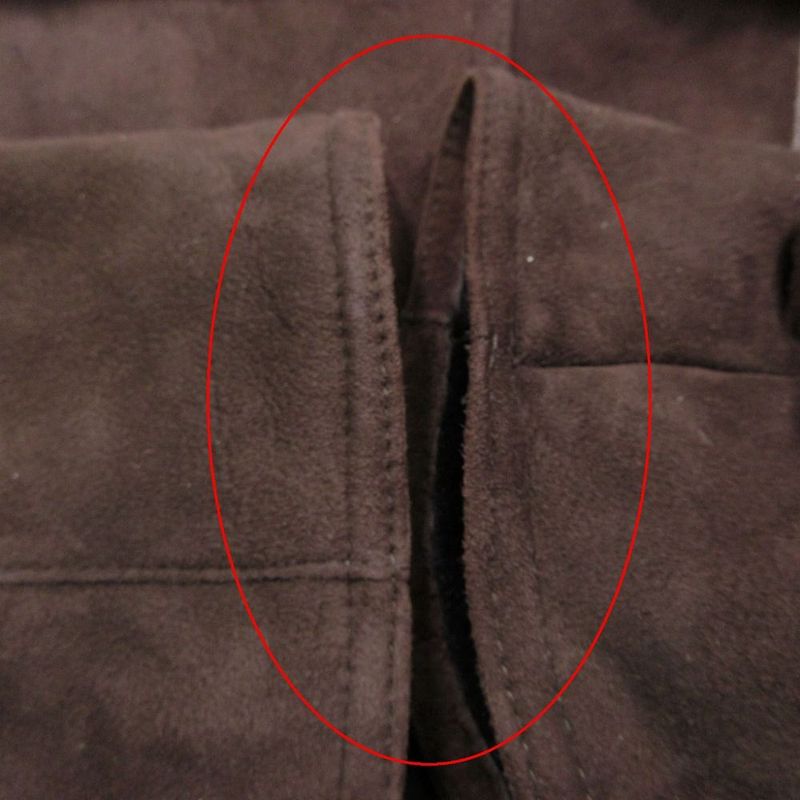 Fendi Mouton Boa Long Coat Knee Length Brown Size 48 Men's Women's