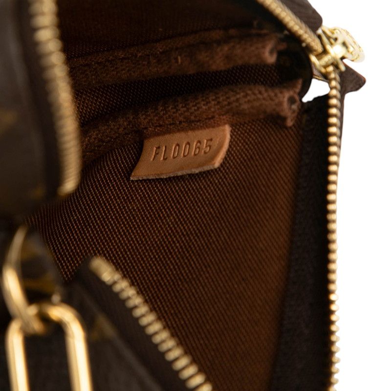 Louis Vuitton Monogram Accessoire Pouch Mini Handbag M58009 Brown PVC Leather