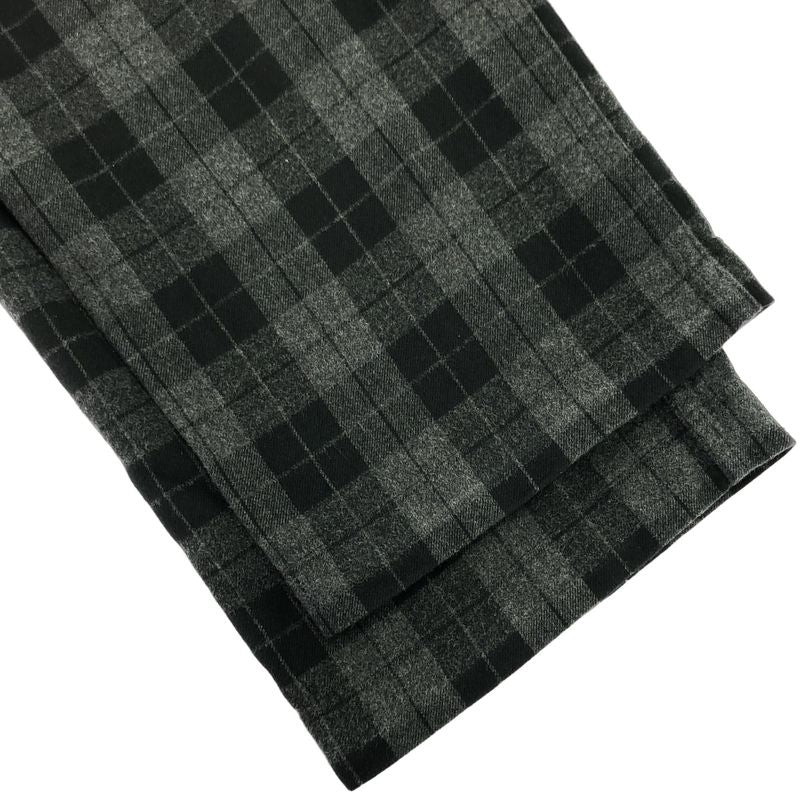 Balenciaga Check Flannel Easy Pants 534295 Tem20 Black and Gray 46