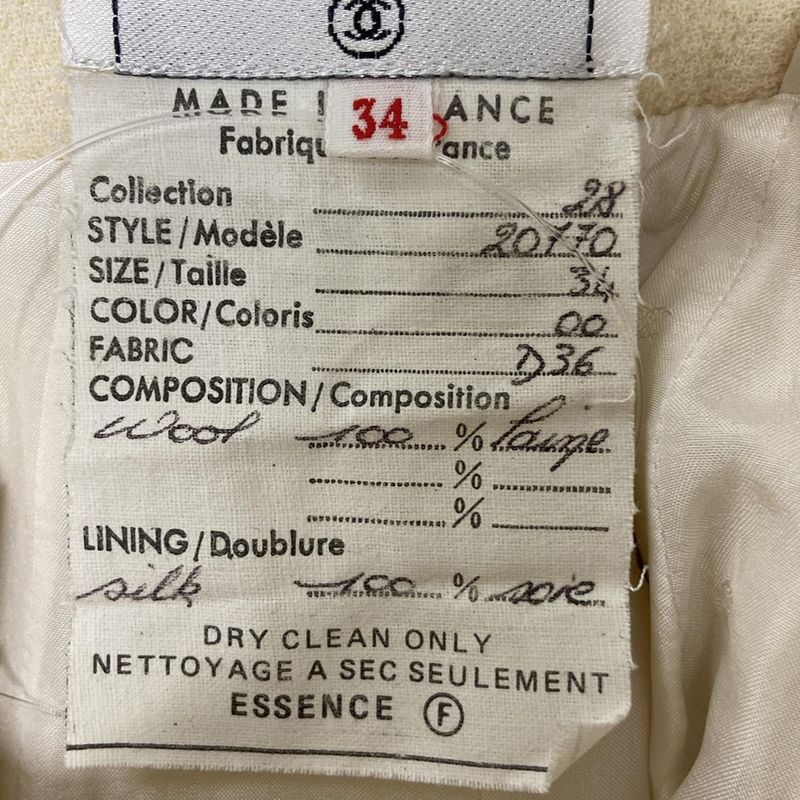 Chanel Miniskirt Size 34 S Women - 20770 Ivory And Black