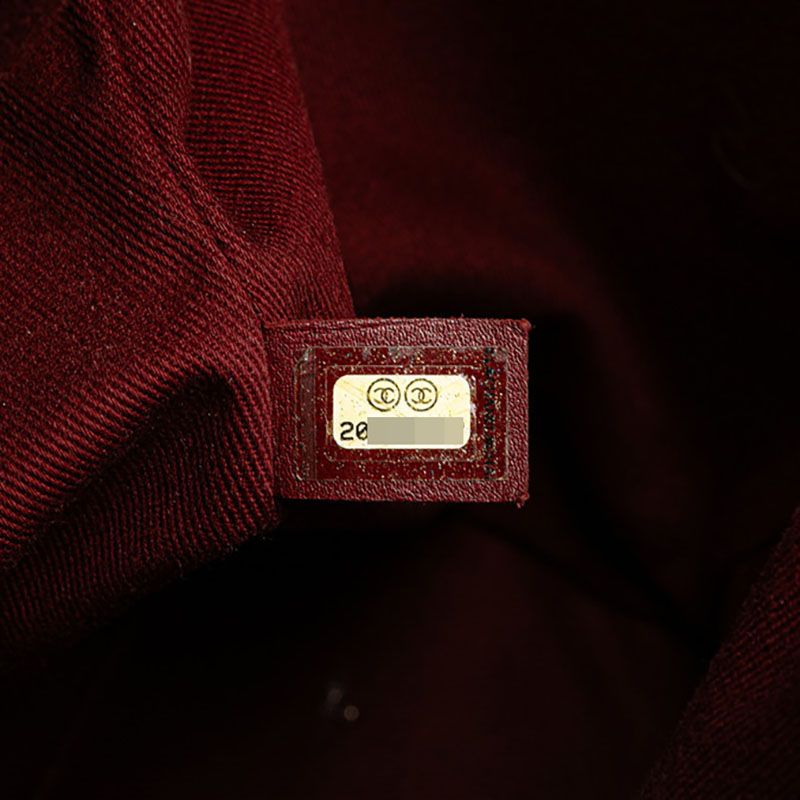 Chanel Coco Mark Handbag Chain Shoulder Bag Black Caviar Skin Women Chanel