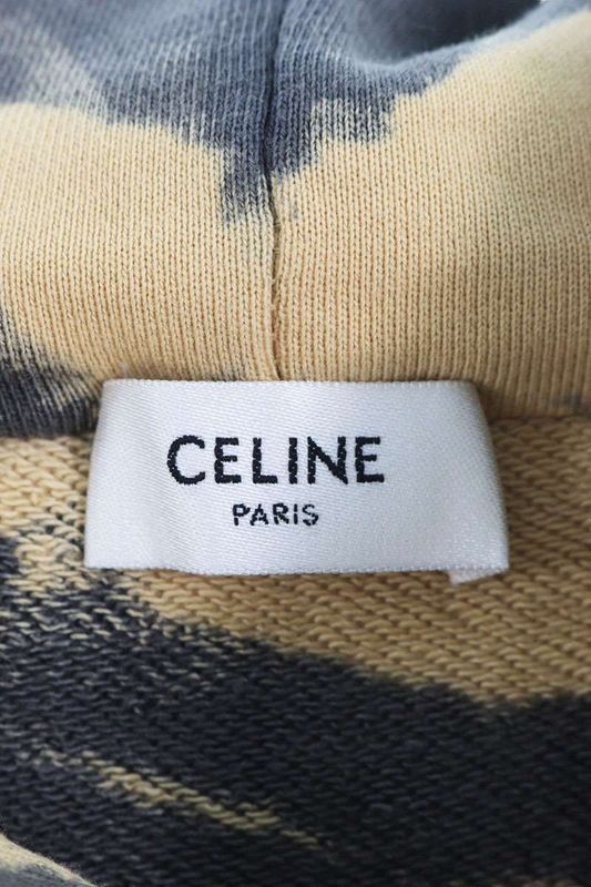Celine 2y85a333u Tie-dye Logo Belt Pullover Hoodie Men's L