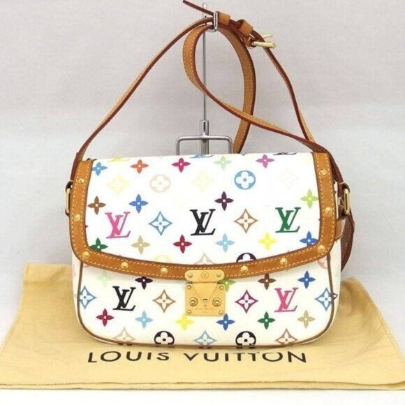 LOUIS VUITTON Sologne Multicolor Monogram Crossbody Shoulder Bag White