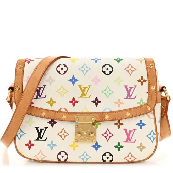 LOUIS VUITTON Sologne Multicolor Monogram Crossbody Shoulder Bag White