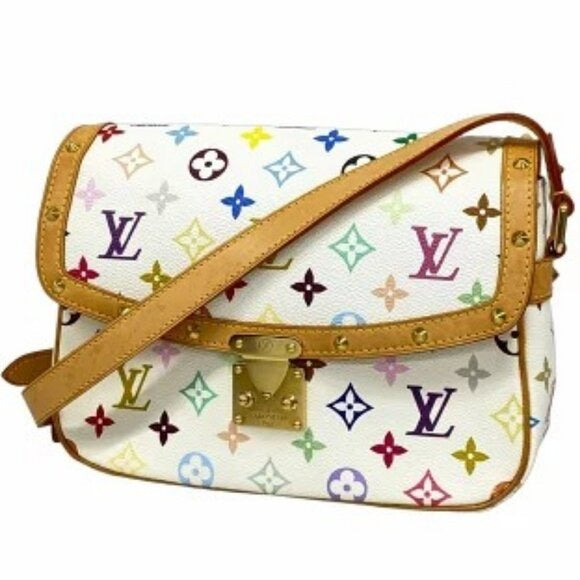 LOUIS VUITTON Sologne Multicolor Monogram Crossbody Shoulder Bag White