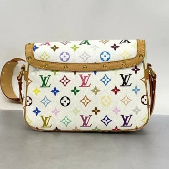 LOUIS VUITTON Sologne Multicolor Monogram Crossbody Shoulder Bag White