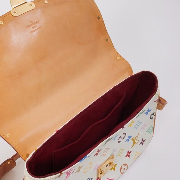 LOUIS VUITTON Sologne Multicolor Monogram Crossbody Shoulder Bag White