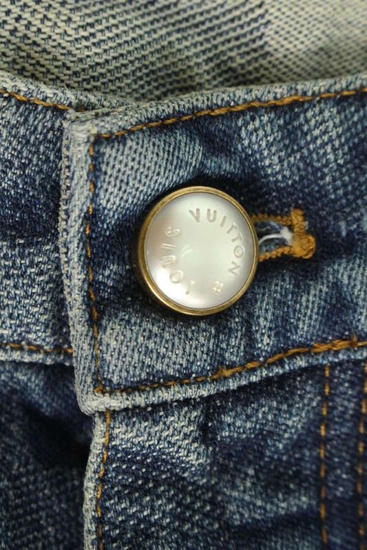 Louis Vuitton 24SS Rm241 GCO Hqd87w Damier Denim Skate Denim Pants Men's 32