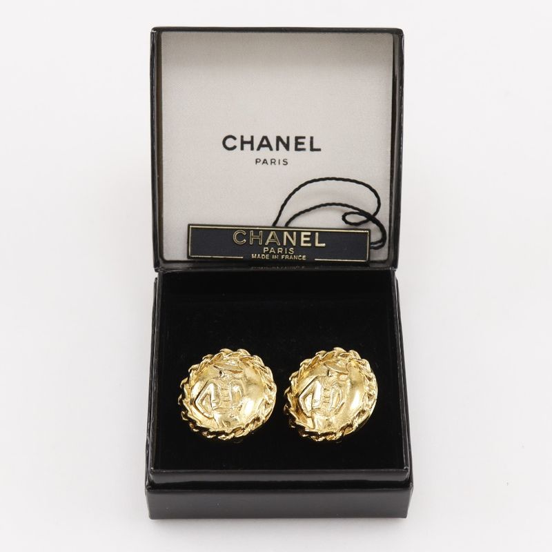 Chanel Coco Mademoiselle Vintage Gold Plated Ladies 21.2g Earrings