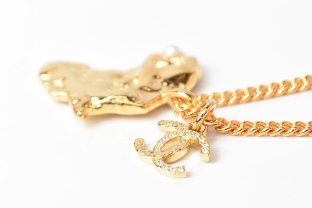 Chanel Necklace Pendant Chain Ladies Men's Chanel Africa Motif Coco Mark CC