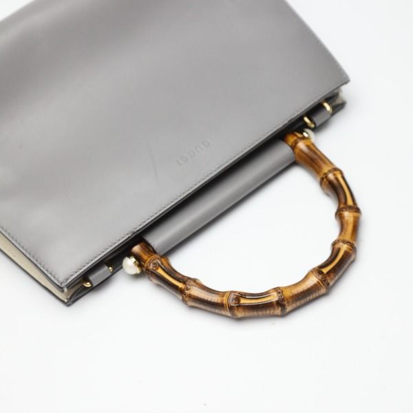 Gucci Handbag Bamboo Gray