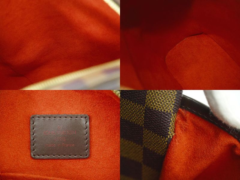 Authentic Louis Vuitton LV Ipanema GM Damier Ebène Shoulder Bag Brown N51292
