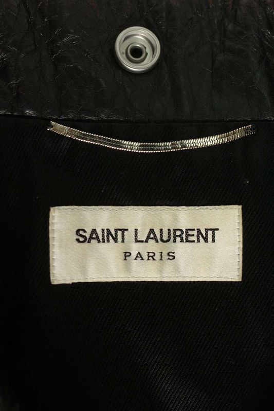 Saint Laurent Paris 483224 Yc1ep Double Rider Scuff Zar Jacket With Patch Men's