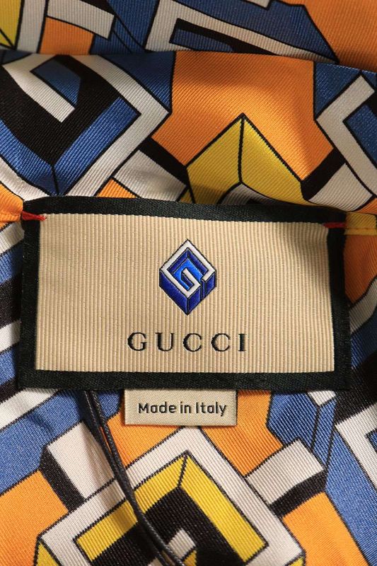 Gucci 663490 Zlp98 All-over Silk Pajama Long Pants Men's S