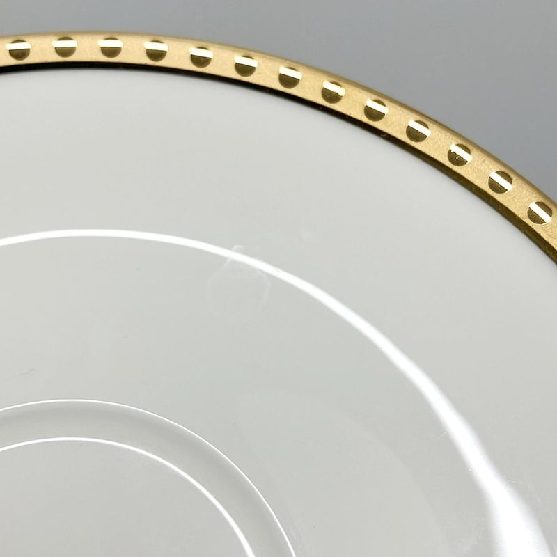 Tiffany & Co Cups & Saucers Similar Gold Band White & Gold Set Of 2