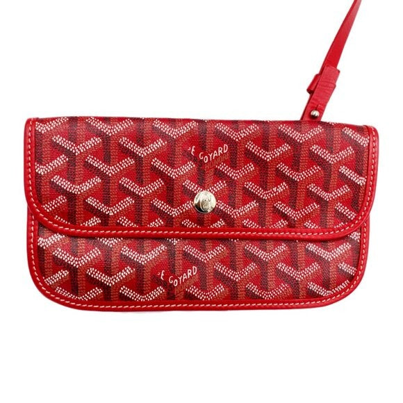 Goyard St Louis PM Red Shoulder Tote Bag & Pouch Goyardine Saint Louis Purse
