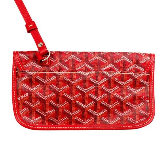 Goyard St Louis PM Red Shoulder Tote Bag & Pouch Goyardine Saint Louis Purse