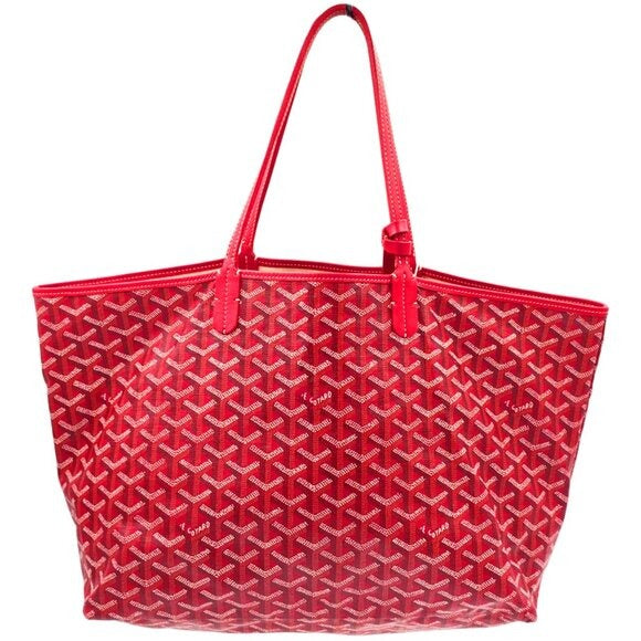 Goyard St Louis PM Red Shoulder Tote Bag & Pouch Goyardine Saint Louis Purse