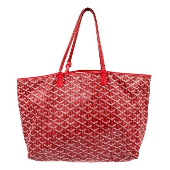 Goyard St Louis PM Red Shoulder Tote Bag & Pouch Goyardine Saint Louis Purse