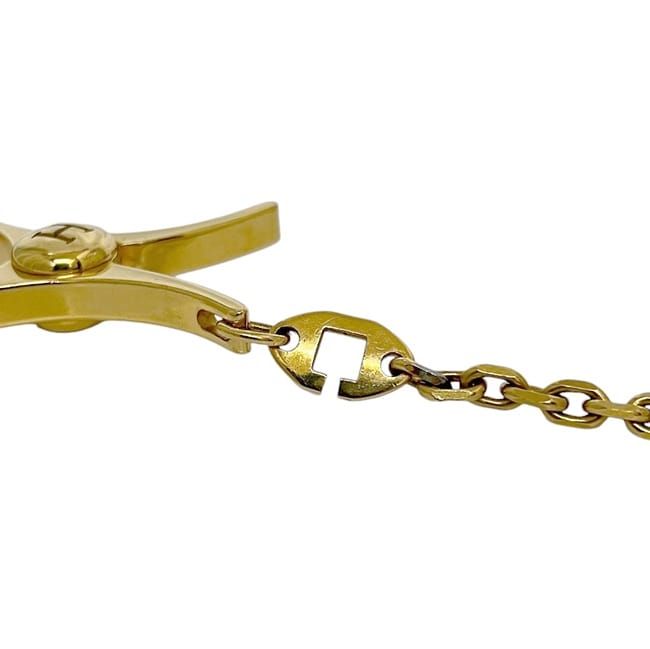 Hermes Glove Holder Gold Excellent Condition GP Used Hermes Gloves