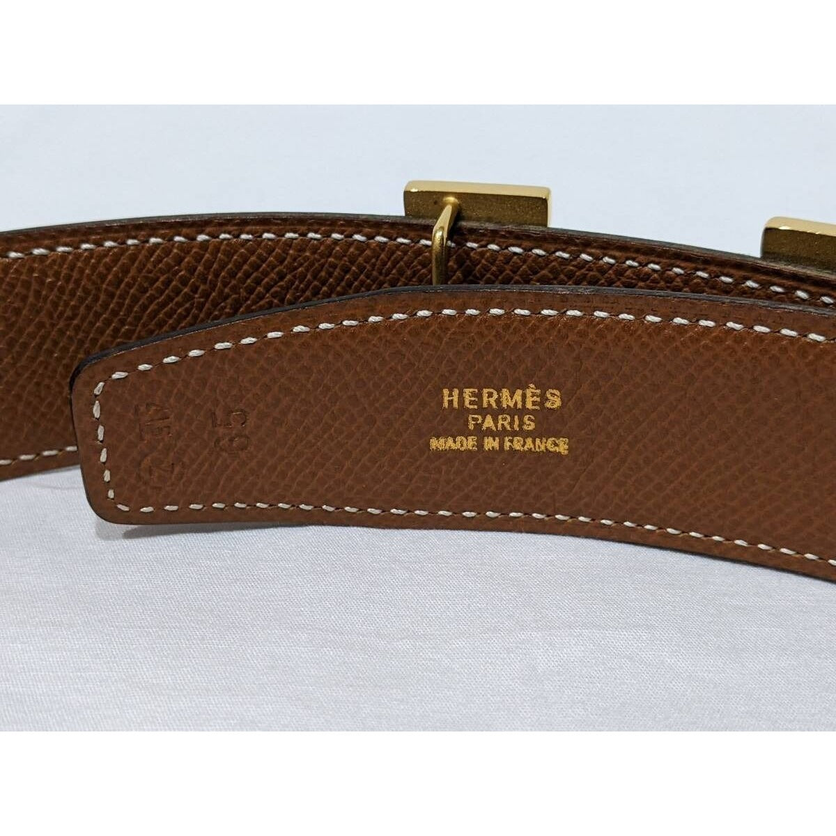 Hermes Constance H Logo Reversible Belt 32mm Black Brown Leather Gold