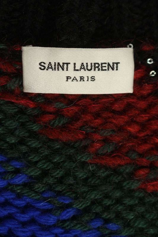Saint Laurent Paris 663352 Y75bt Sequined Knit Cardigan Men's XXL