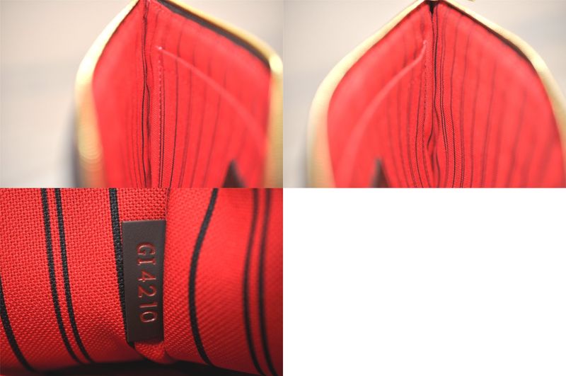 Louis Vuitton Damier Neverfull Pouch Wallet Clutch Bag LV 3392n