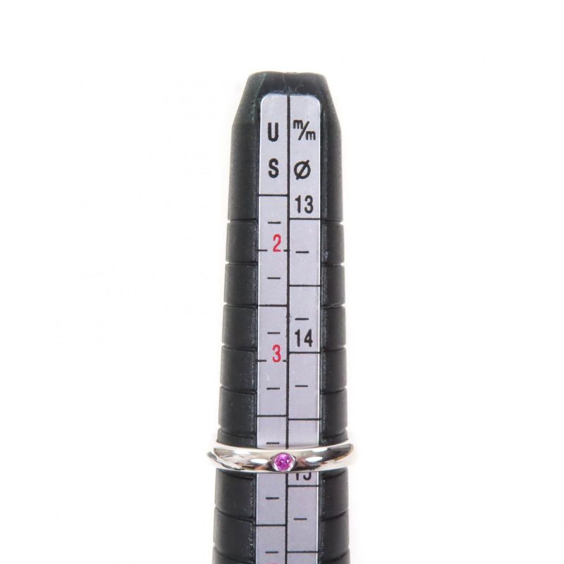 Tiffany & Co Elsa Peretti Stacking Band Ring Ag925 Pink Sapphire