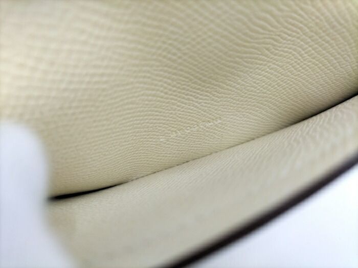 Hermes Bearn Souffle Touch Bifold Wallet Leather Ivory