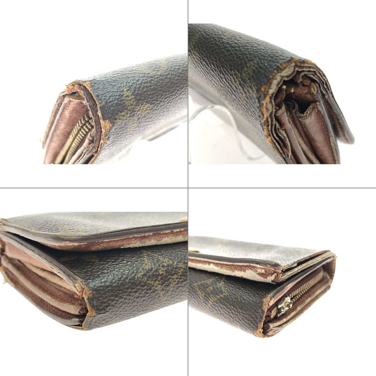 Louis Vuitton Women's Bifold Wallet Monogram Porte Monet Bier Tresor M61730