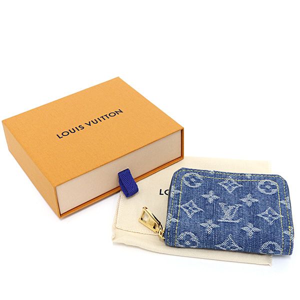 Louis Vuitton LV Remix Zippy Coin Purse Monogram Denim Blue M82957 Wallet S Rank