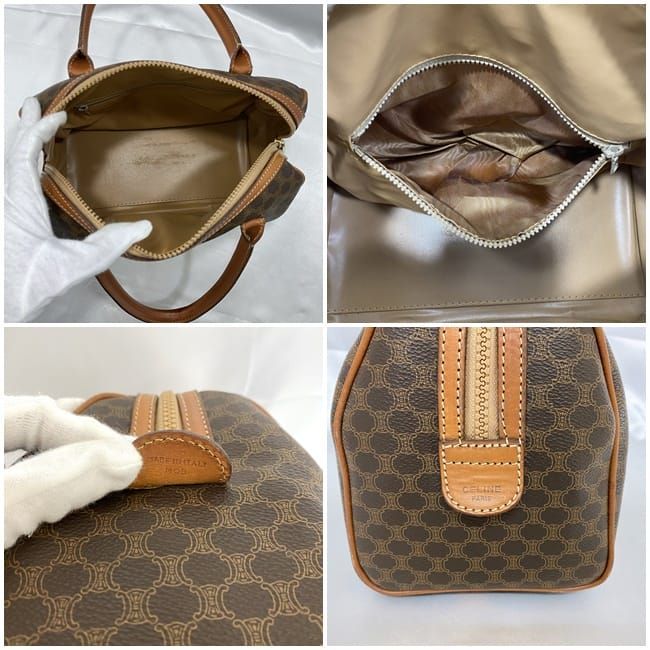 Celine Mini Boston Bag Brown Signature M08 Excellent Condition