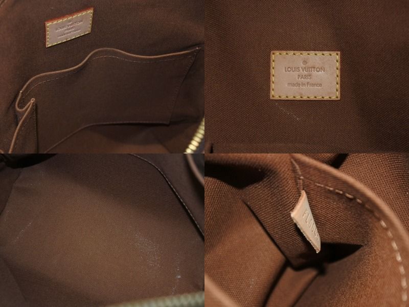 Louis Vuitton Handbag Lockit Monogram Canvas Leather Brown Gold — view 8